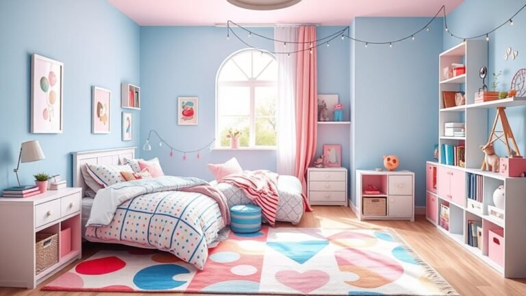 creative blue and pink bedrooms