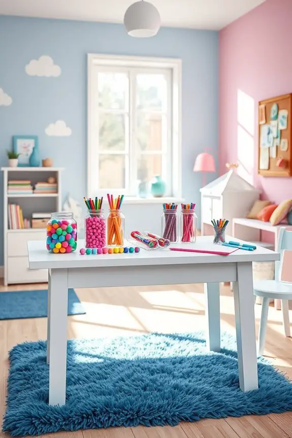 creative blue pink crafts