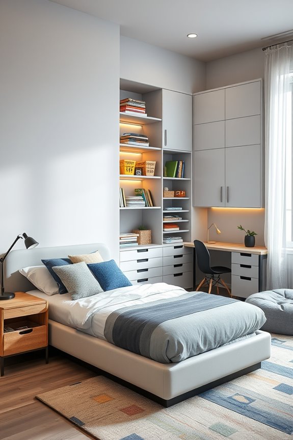 creative boy s bedroom organization
