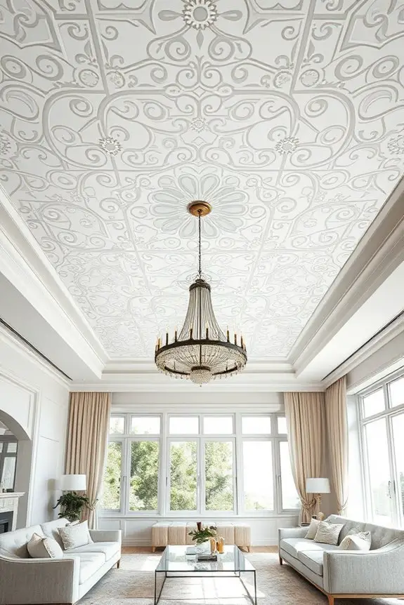 creative ceiling stenciled designs