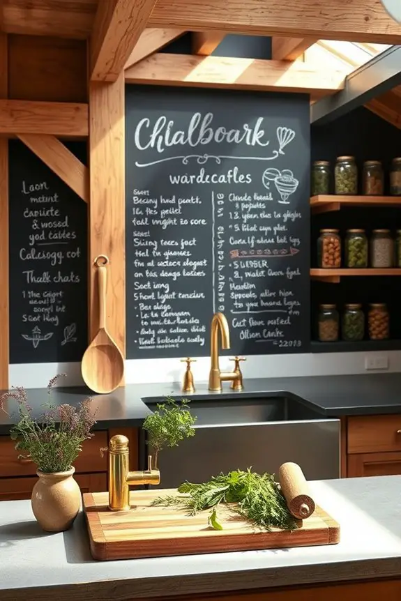 creative chalkboard kitchen design