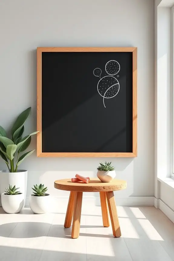 creative chalkboard wall art