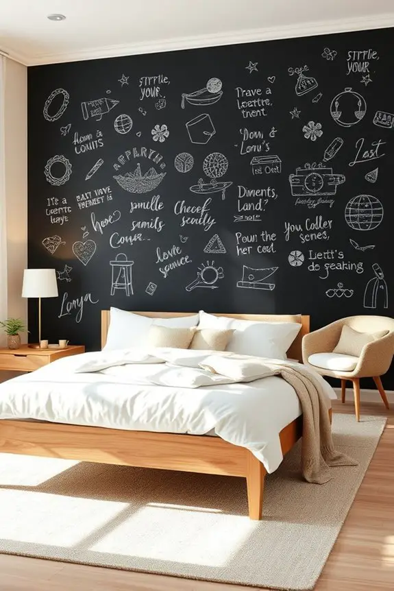 creative chalkboard wall decor