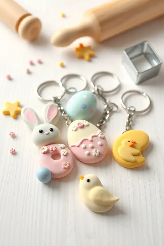 creative clay keychain crafting