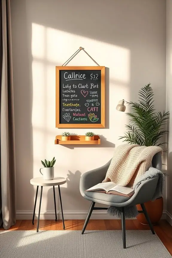 creative corner chalkboard decor