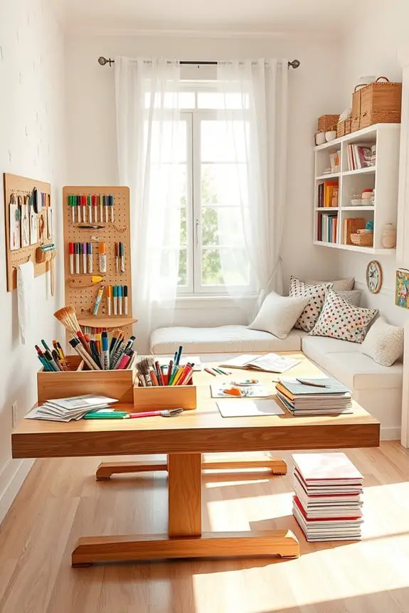 creative craft station setup