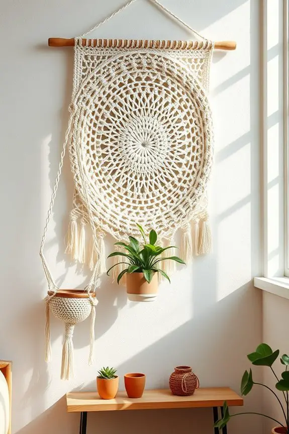 creative crochet wall decor
