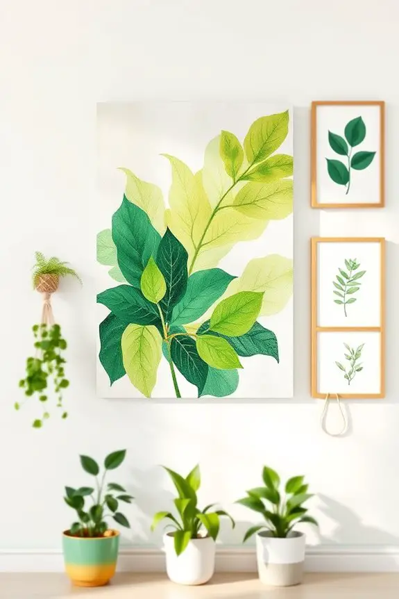 creative diy green wall art