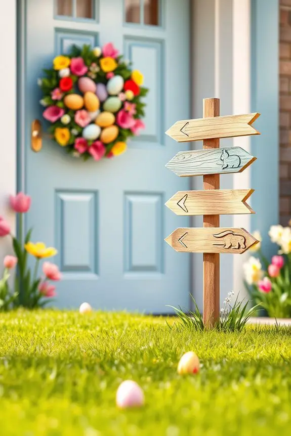 creative easter hunt signs