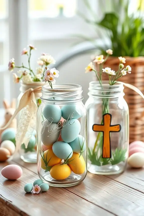 creative easter mason jars