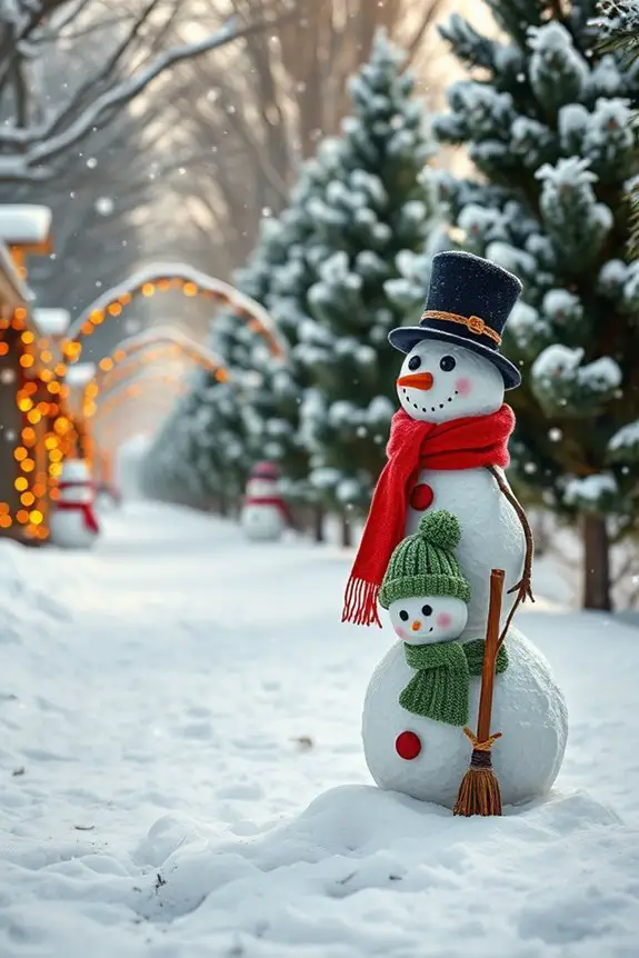 creative festive snowman displays