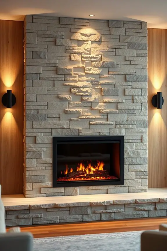 creative fireplace lighting solutions
