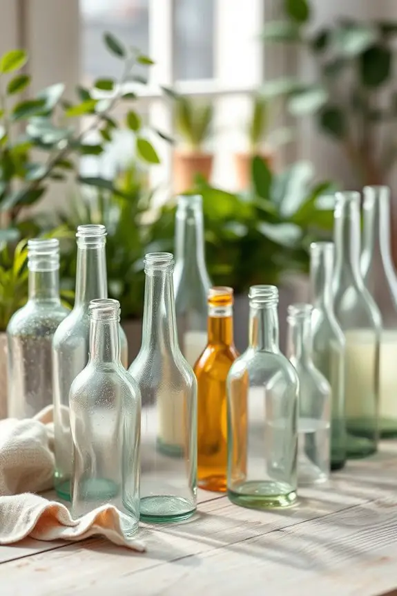 creative glass bottle decor
