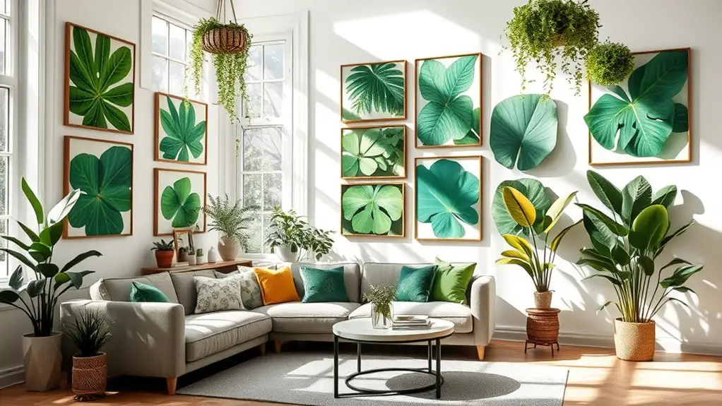 creative green wall decor