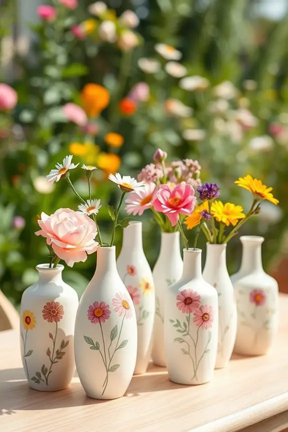creative hand painted vases