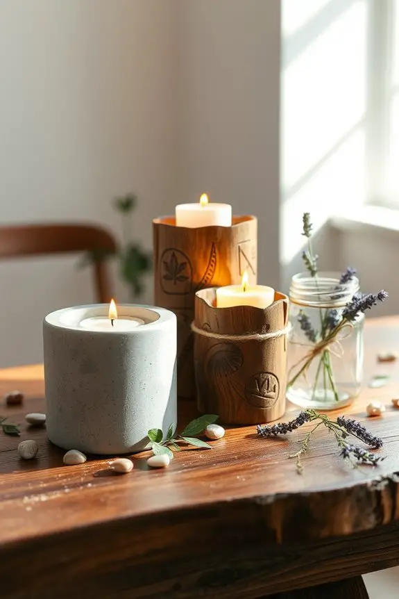 creative homemade candle holders