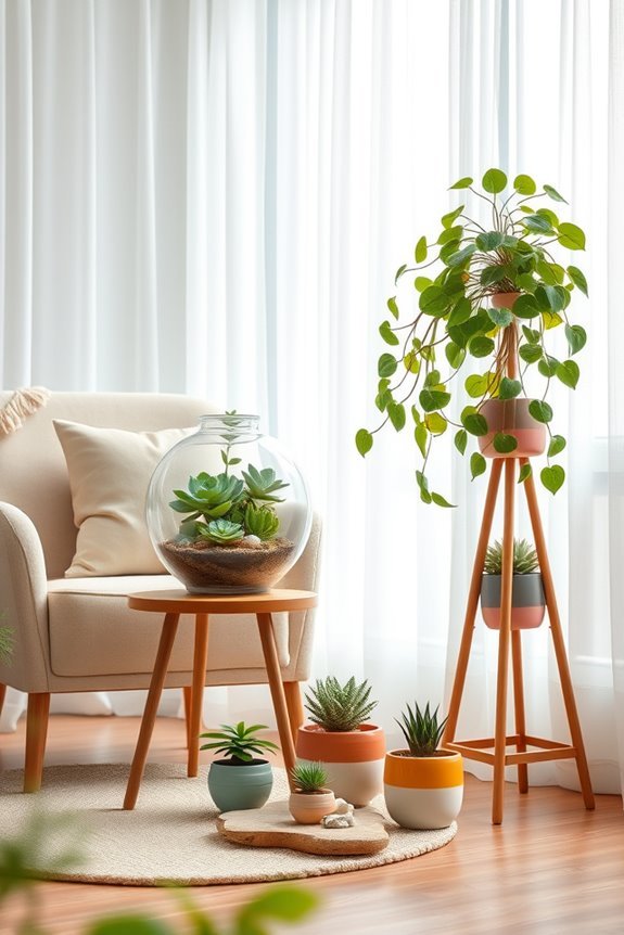 creative indoor plant arrangements