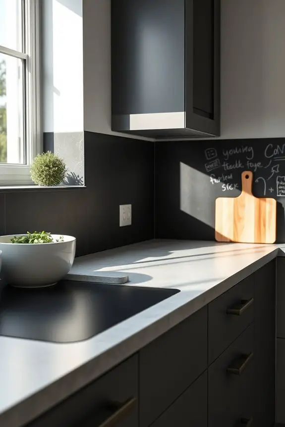 creative kitchen chalkboard paint