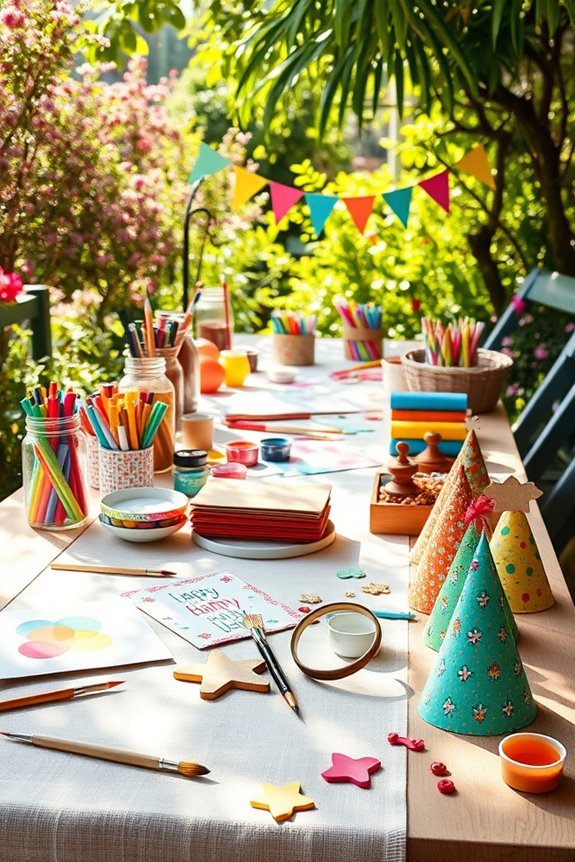 creative outdoor craft station