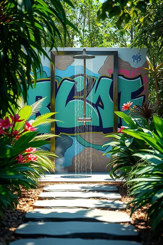 creative outdoor shower experience