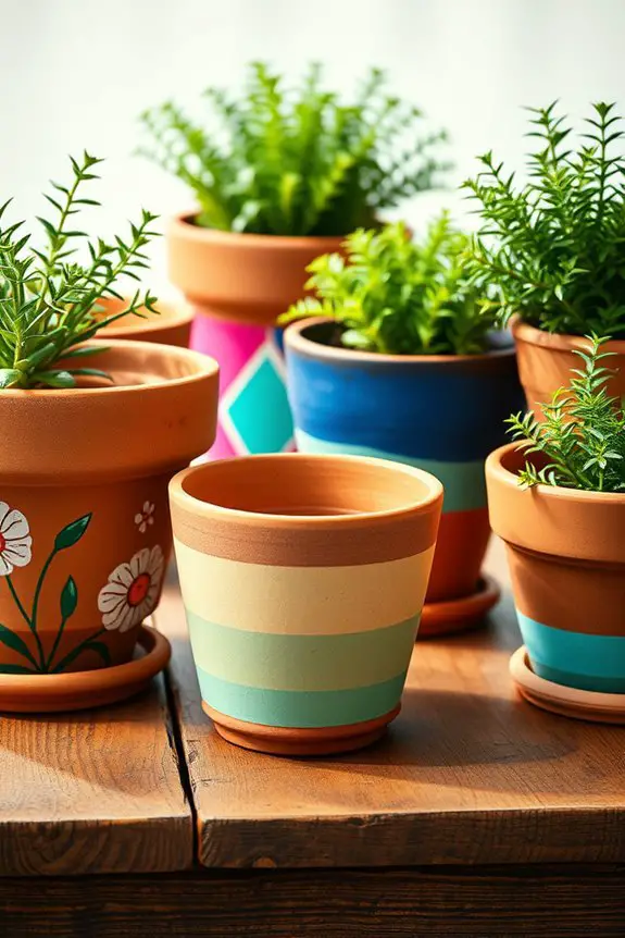 creative painted terracotta pots