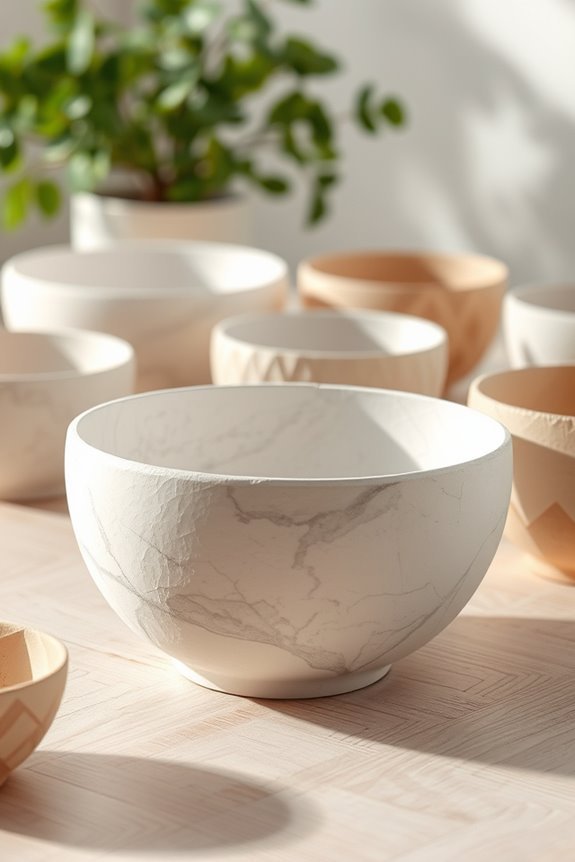 creative paper mache bowls