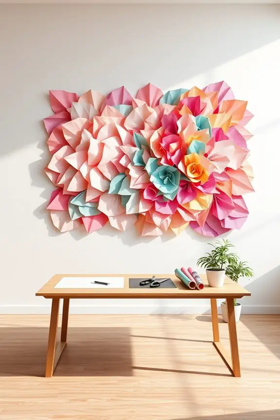 creative paper wall collage