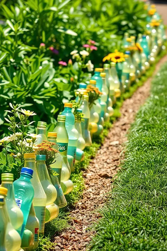 creative plastic bottle borders