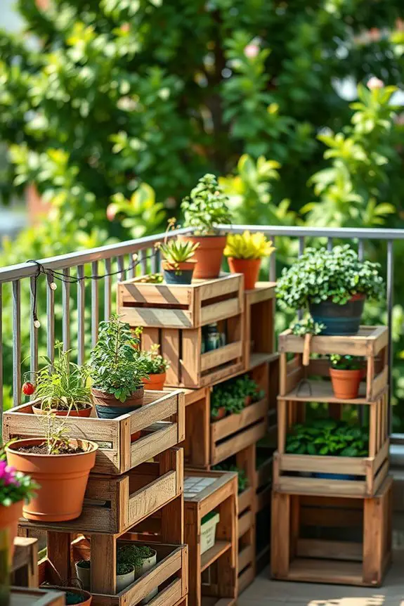 creative recycled crate storage