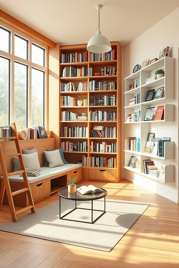 creative space saving book storage