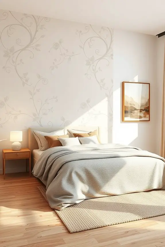 creative stencil accent wall