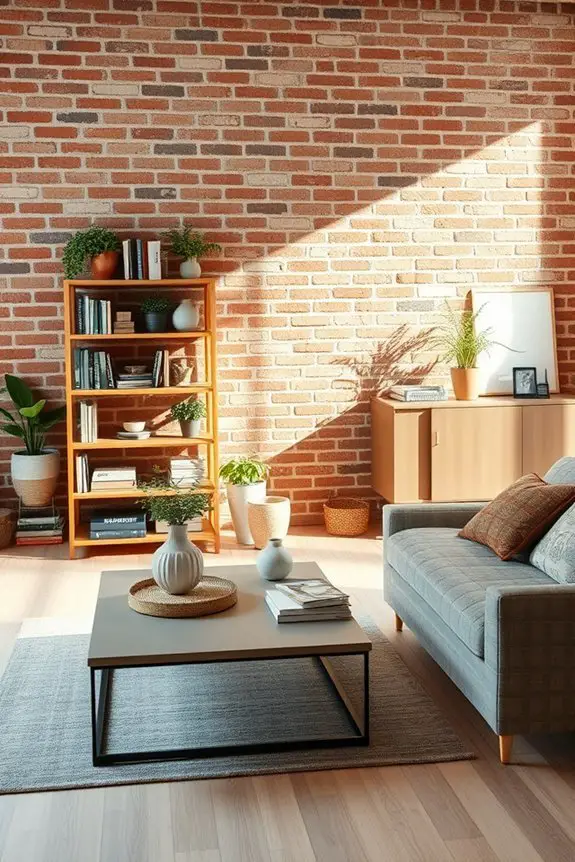 creative storage with brick