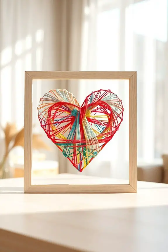 creative string art heart