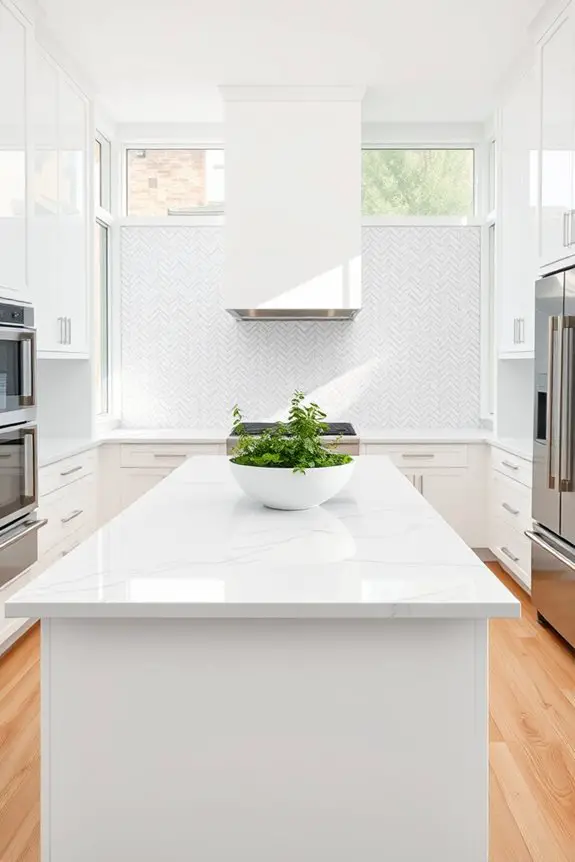 creative white tile backsplashes