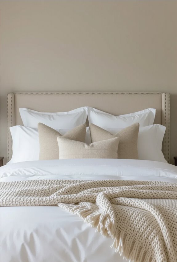 crisp layered hotel style bedding