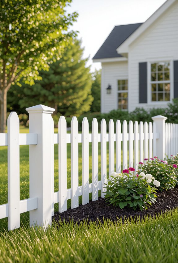 crisp white picket accents