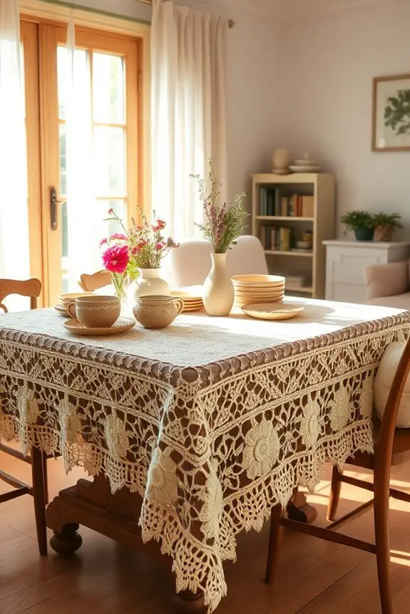 crochet tablecloths for cottagecore