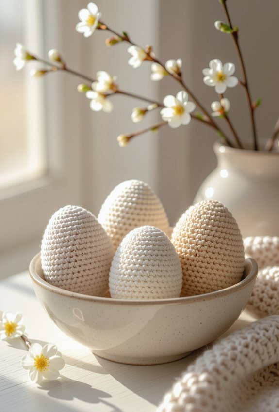 crocheted easter egg covers