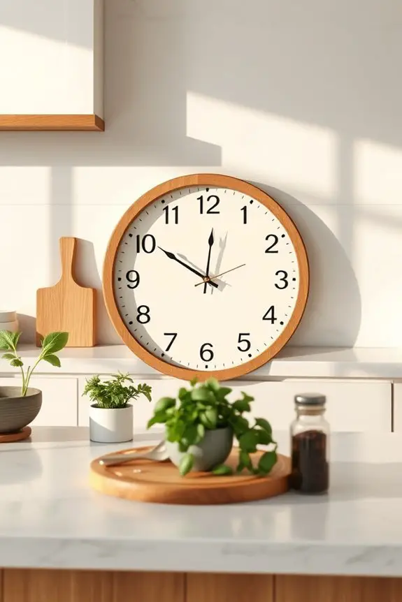 culinary themed kitchen clocks