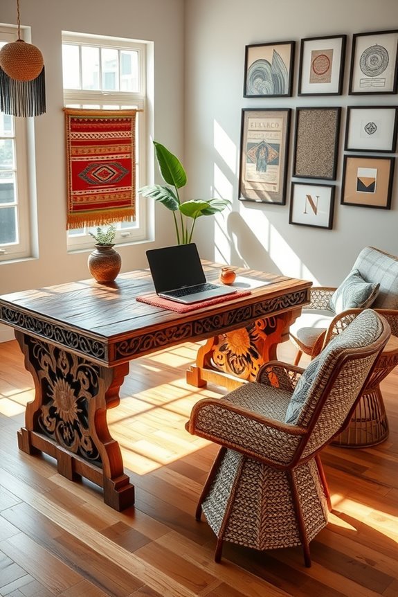 culturally inspired home office decor