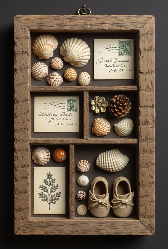 curated archival keepsake shadowing