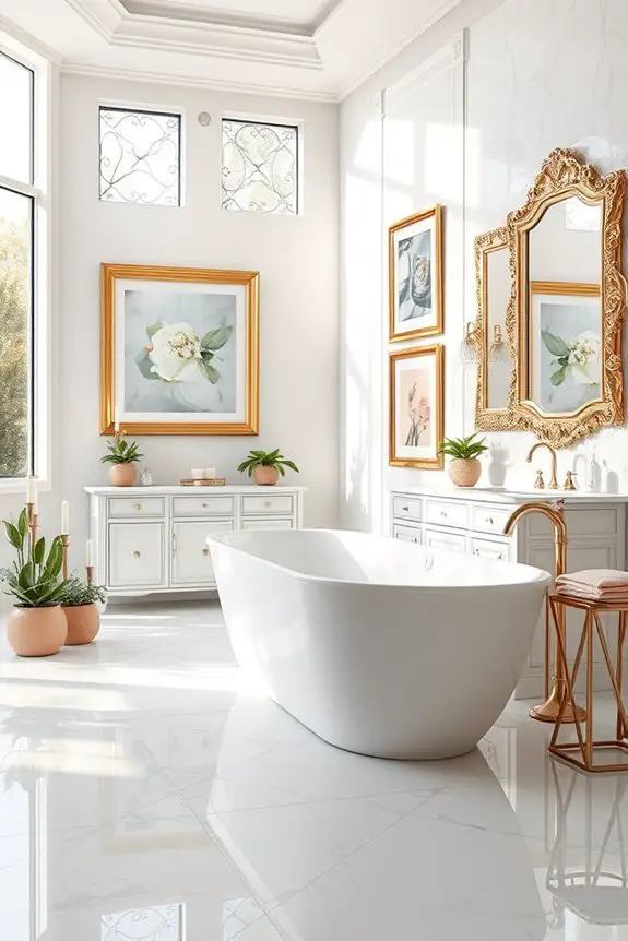 curated art for bathrooms