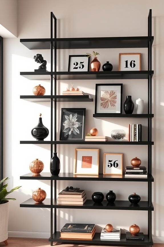 curated black and rose gold