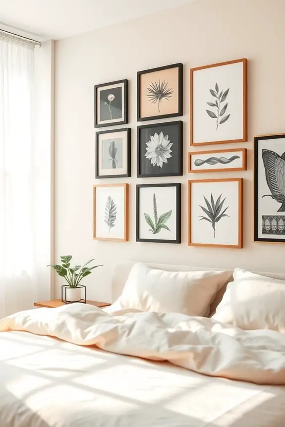 curated gallery wall display