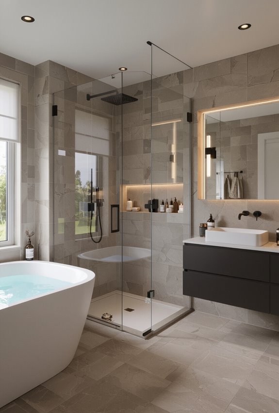 curbless zero threshold shower entry