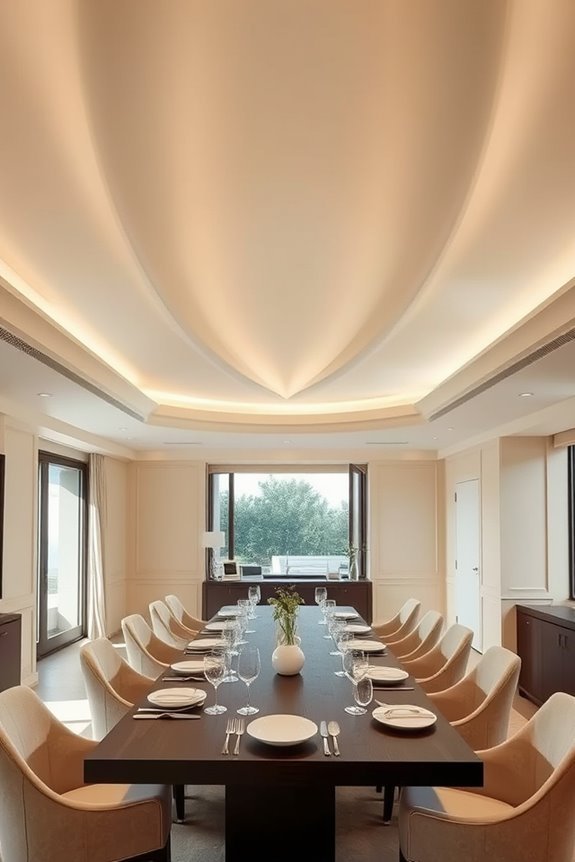 curved ceilings enhance sophistication