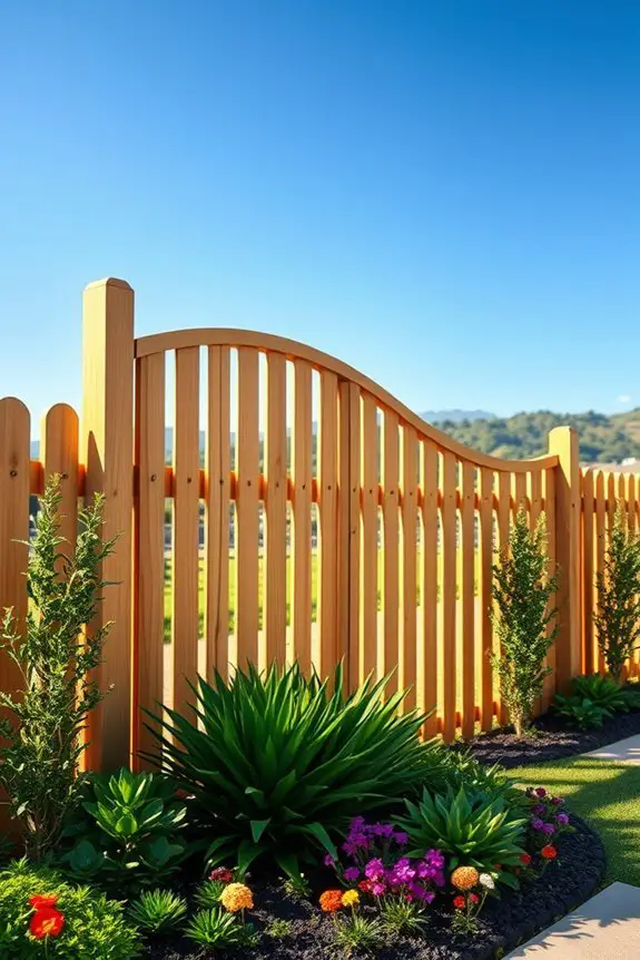 curved fences enhance outdoor spaces