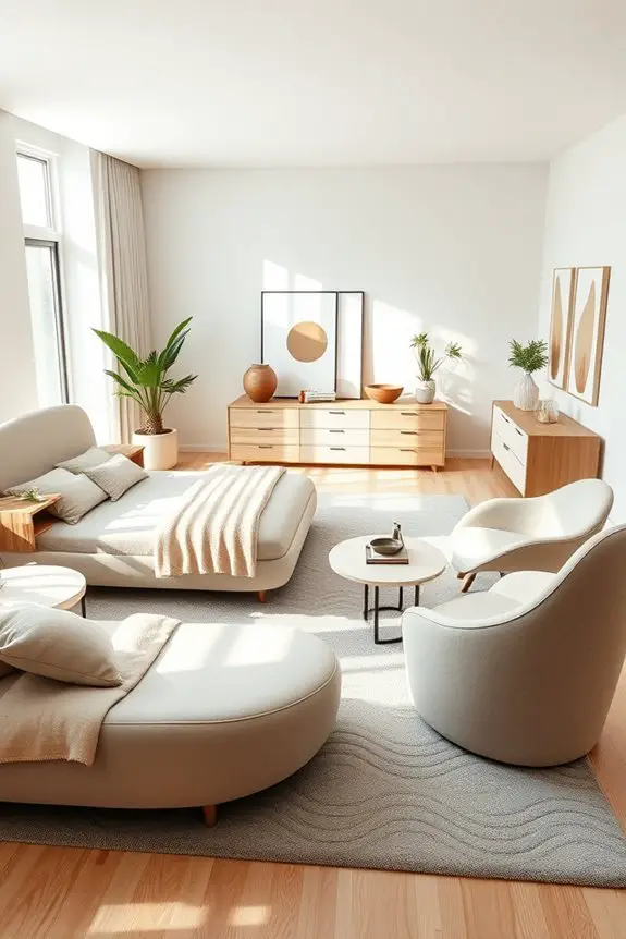 curved furniture enhances aesthetics