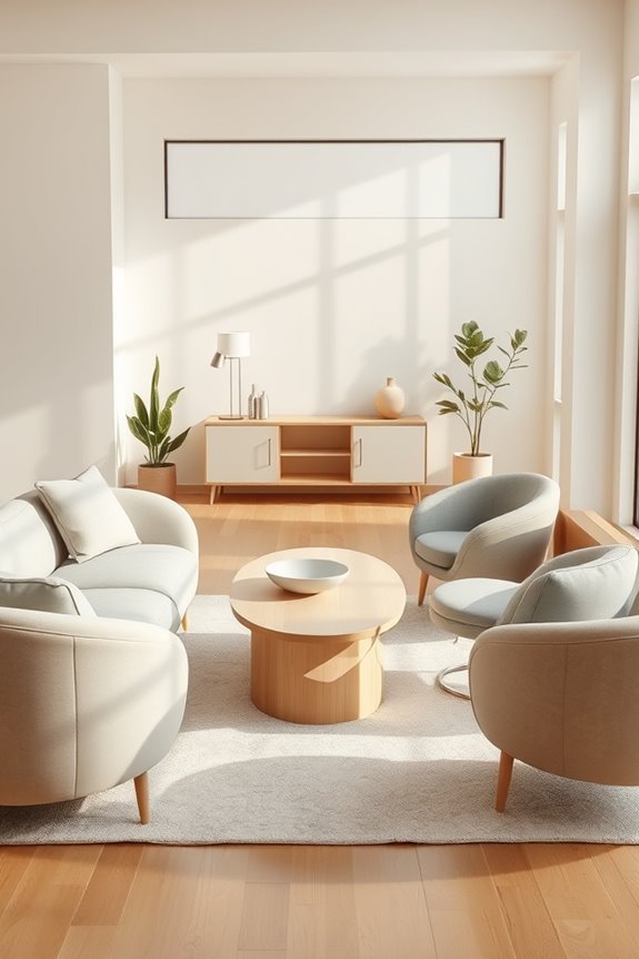 curved furniture enhances comfort