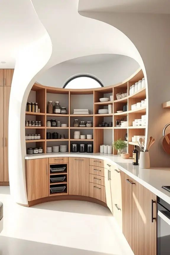curved pantry organization solutions